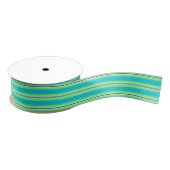 Summer Stripes, Turquoise en Lime Green Grosgrain Lint (Spoel)