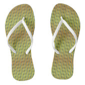 Summer Stripes Yellow Oranje Aqua Teenslippers (Voetbed)