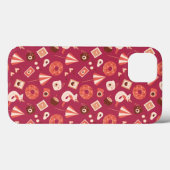 Summer Stuff Maroon Achtergrond Case-Mate iPhone Case (Achterkant (horizontaal))