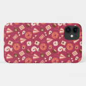 Summer Stuff Maroon Achtergrond Case-Mate iPhone Case (Achterkant (horizontaal))