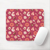 Summer Stuff Maroon Achtergrond Muismat (Met muis)