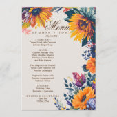 Summer Style modern stijlvol Weddenschap Menu (Voorkant)