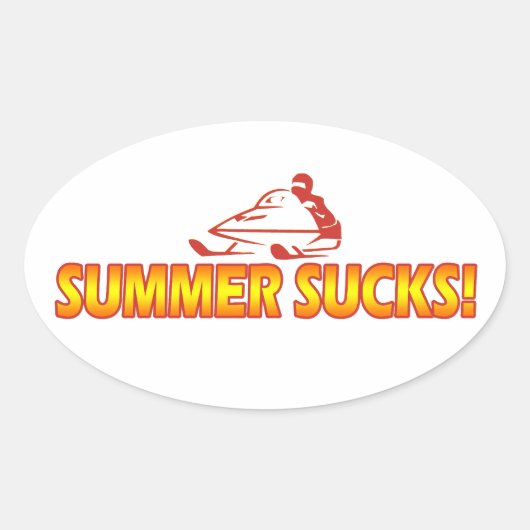 Summer Sucks Ovale Sticker (Voorkant)