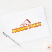 Summer Sucks Ovale Sticker (Envelop)