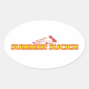 Summer Sucks Ovale Sticker