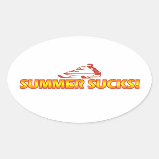 Summer Sucks Ovale Sticker