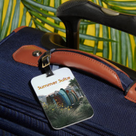 Summer Suite Surfboards & Palm Trees Bagagelabel