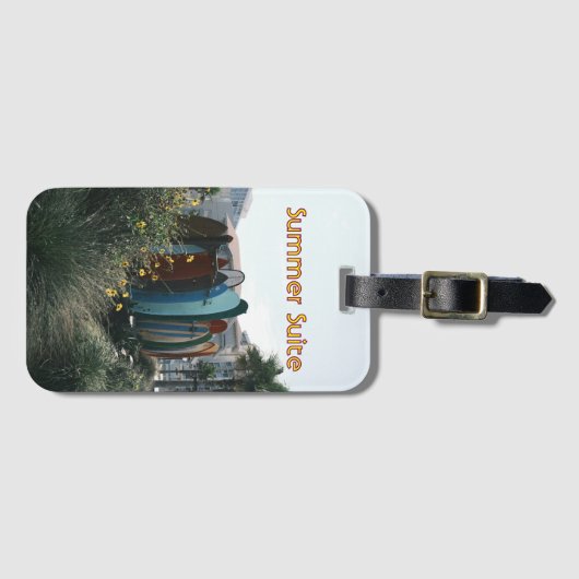 Summer Suite Surfboards & Palm Trees Bagagelabel (Voorkant (horizontaal))