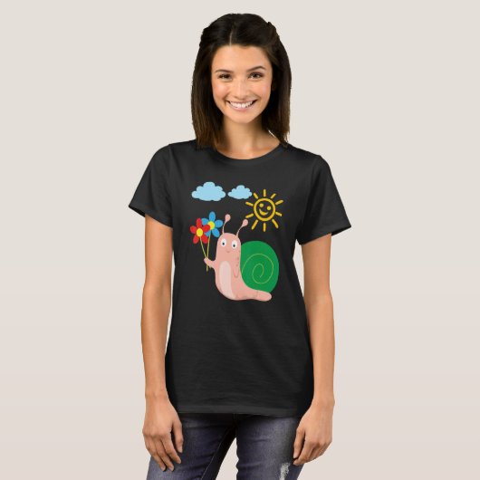 Summer sun and snail t-shirt (Voorkant volledig)