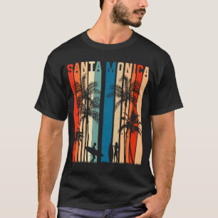 Summer Sun Beach California Retro Santa Monica T-shirt