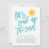 Summer Sun Beach Party Invitation Kaart (Voorkant)