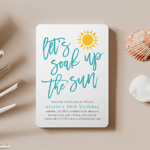 Summer Sun Beach Party Invitation Kaart