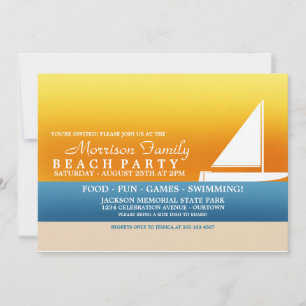 Summer Sun Beach Party-uitnodigingen Kaart
