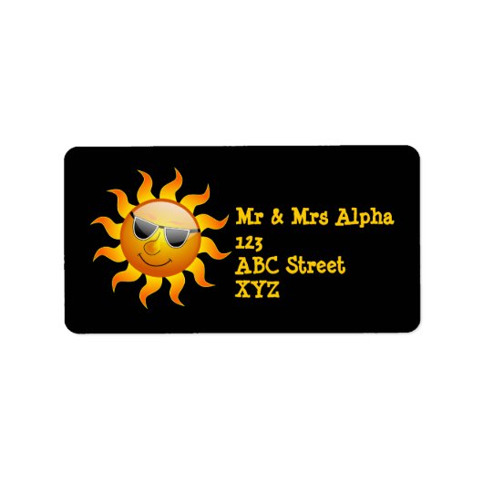 Summer Sun grappig Label (Voorkant)