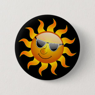 Summer Sun grappige Button