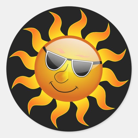 Summer Sun grappige Sticker (Voorkant)