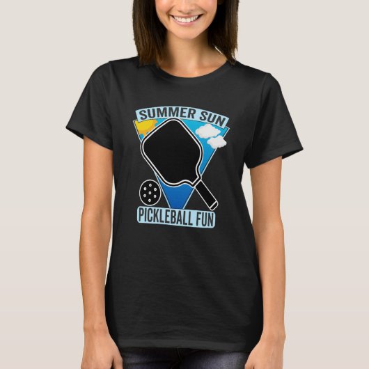 Summer Sun Pickleball Fun Summers Playing Pickebal T-shirt (Voorkant)