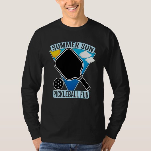 Summer Sun Pickleball Fun Summers Playing Pickebal T-shirt (Voorkant)