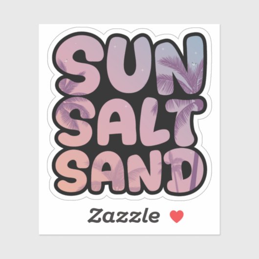 Summer Sun Salt Sand Beach Trip Sticker (Vel)