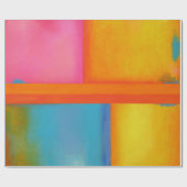 SUMMER, SUN & SEE - Roze, Abstracte blauwe kunst Cadeaupapier (Vlak)