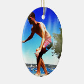 Summer Sun Slacklining Keramisch Ornament (Rechts)