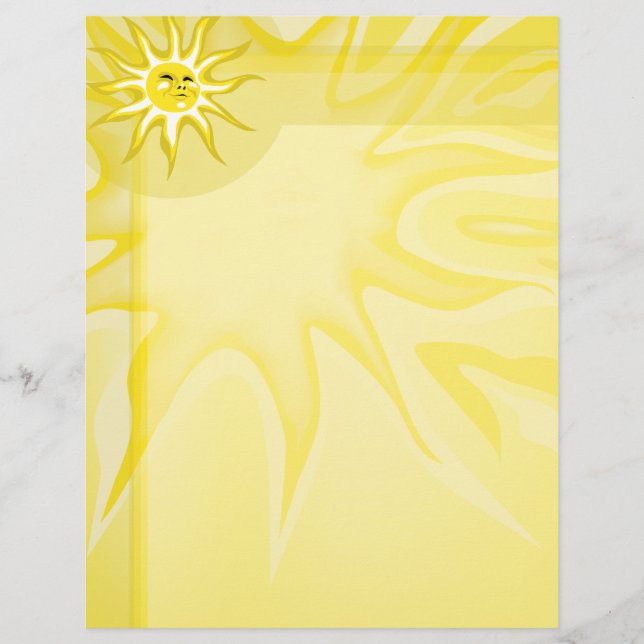 Summer Sun, Sunny Sunshine Letterhead (Voorkant)