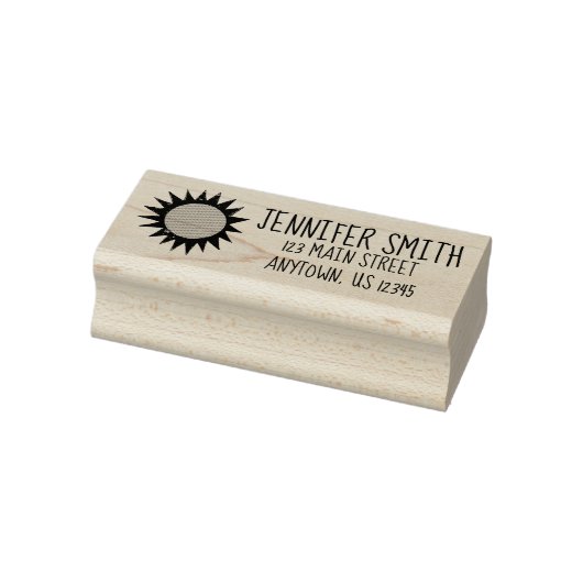 Summer Sun Sunshine Beach Persoonlijk adres Rubberstempel (Stempel)