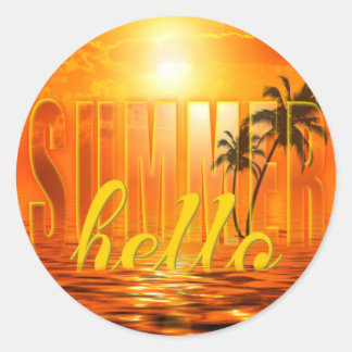 Summer Sun Travel Ronde Sticker