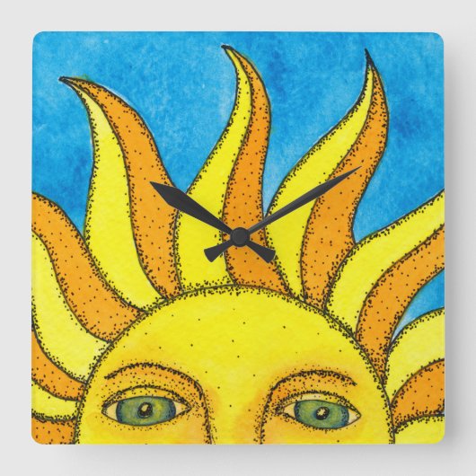 Summer Sun Wall klok (Voorkant)