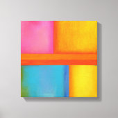 SUMMER, SUN & ZEE - Roze, blauwe Abstracte kunst Canvas Afdruk (Voorkant)