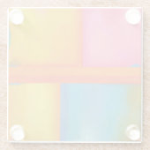 SUMMER, SUN & ZEE - Roze, blauwe Abstracte kunst Glazen Onderzetter (Achterkant)