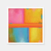 SUMMER, SUN & ZEE - Roze, blauwe Abstracte kunst Servetten (Voorkant)