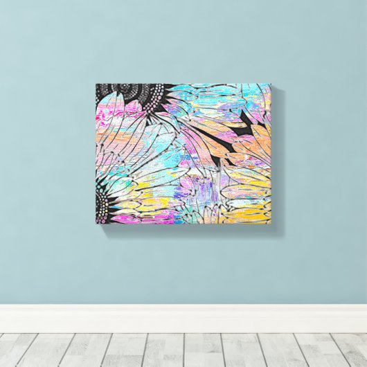 Summer Sunflower 10” x 8” Canvas Afdruk (Insitu (Houten vloer))