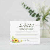Summer Sunflower Bucket Briefkaart (Staand voorkant)