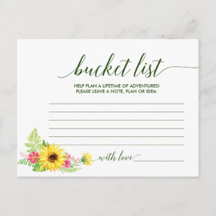 Summer Sunflower Bucket Briefkaart