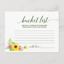 Summer Sunflower Bucket Briefkaart