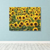 Summer Sunflower Field Canvas Afdruk (Insitu (Houten vloer))