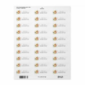 Summer Sunflower Floral Return Address Label (Full Sheet)