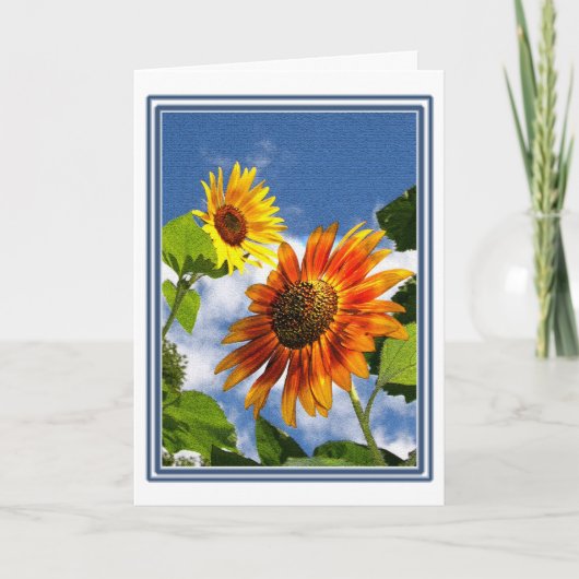 Summer Sunflower Garden Kaart (Voorkant)