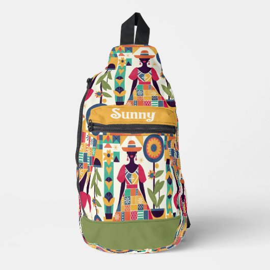 Summer Sunflower Garden Sling Bag (Voorkant)