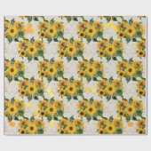 Summer Sunflower Gold Honeycomb Gift Cadeaupapier (Vlak)