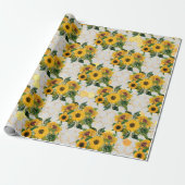 Summer Sunflower Gold Honeycomb Gift Cadeaupapier (Uitgerold)
