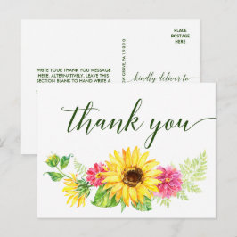 Summer Sunflower Hartelijk dank Briefkaart