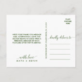 Summer Sunflower Hartelijk dank Briefkaart (Achterkant)