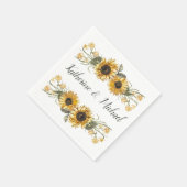 Summer Sunflower Personalized Weddenschap Servet (Hoek)