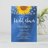 Summer Sunflower String Royal Blue Vrijgezellenfee Kaart (Staand voorkant)