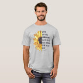 Summer Sunflower Typografie & Emerson Quote T-Shir T-shirt (Voorkant volledig)