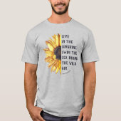 Summer Sunflower Typografie & Emerson Quote T-Shir T-shirt (Voorkant)