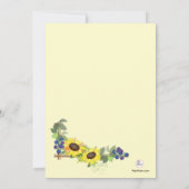 Summer Sunflower Uitnodiging (Achterkant)