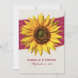 Summer Sunflower Wedding Kaart